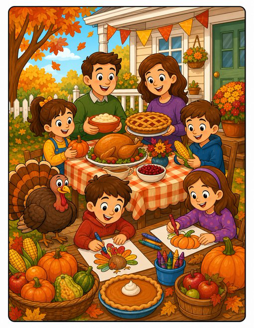 Thanksgiving Coloring Pages